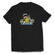 ! Wang LEI Fashion Printed T-Shirt Casual Short Sleeve With Fish Market Cool Oversized For Men.