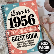 1pc Aesthetic Birthday Guestbook, Retro Memories Souvenir Album, Message Book With Wishes, Guest Mes