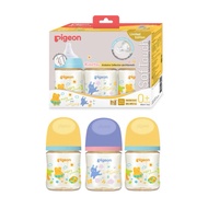 ลายใหม่ล่าสุด Pigeon ขวดนมพีเจ้นคอกว้าง สีชา ลาย Spring & Summer พร้อมส่งในไทย🇹🇭