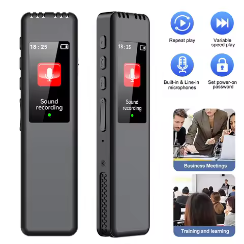 Digital Voice Recorder Pen Max Support 128G TF Card Portable MP3 Player Audio Recorder With 512Kbps 