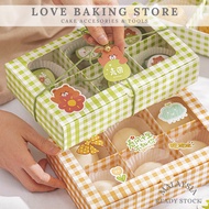 LBS • INS style 6 Holes 63g-80g Window Mooncake Box Doorgift Packaging Box Goodies Eggyolk 4粒/6粒装63-