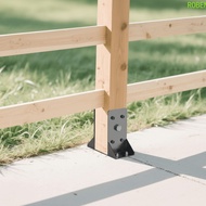 ROBEN Deck Railing Support, Heavy-Duty Black Post Support Bracket, Universal Steel Corrosion Resista