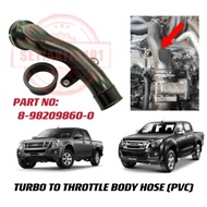 ISUZU DMAX/D-MAX 2005-2018 TURBO THROTTLE BODY PIPE/THROTTLEBODY HOSE/TURBO PVC HOSE/TUBE/INTERCOOLE