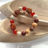 星野星鑽手串/珊瑚玉木化石/天然/水晶手鏈/能量石/原生態032311