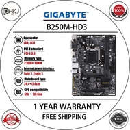 Used Gigabyte B250 HD3 Desktop Motherboard LGA 1151 Support 6th/7th-Gen i7 i5 i3 DDR4 64GB M.2 SSD