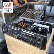 Power Amplifier Rumahan 10A Bostech (STEREO) Mp3 Bluetooth + 2 mic rakitan (YOKO ELEKTRONIK) Trafo 1
