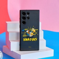 Disney經典-唐老鴨款樂不可支純色矽膠SAMSUNG手機殼