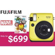 [DJS COMMERCE] Fujifilm Instax mini 70 Canary Yellow 富士即影即有相機連 Marvel 復仇者聯盟相紙只售 $699 咋，快啲嚟搶購啦‼️