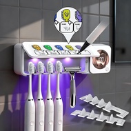 Pemegang Berus Bilik Mandi, Boleh Dilabelkan dengan Nama Pengguna, Pembersih Berus Berbilang Slot, P