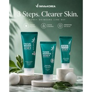 IWHITE KOREA ACNE+ FACIAL WASH/TONER ESSENCE/AQUA MOISTURIZER