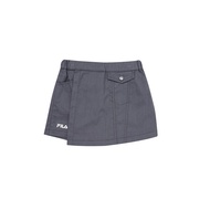 FILA KIDS 女童仿牛仔褲裙-黑灰色 5SHY-4711-RG