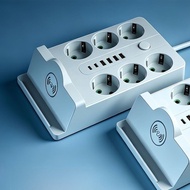12-in-1 Power Strip with 6 AC Outlets & 6 USB Ports - Overload Protection