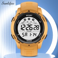 Sunlifex Jam Tangan Pria Olahraga Kasual Digital Multifungsi Tali Silikon Jam Tangan Pria Original