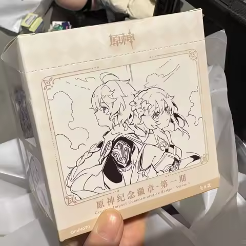 miHoYo Genshin Impact FES Limited edition Commemorative Badge Set Xiao Traveler Diluc Klee Jean Fisc