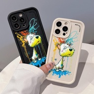 Graffiti dog Case Compatible For IPhone 13 15 7Plus 14 12 11 Pro Max 8 6 7 6S Plus X XR XS MAX SE 2020 Cartoon Couples