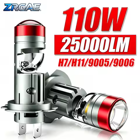 H7 LED Lens Headlight Bulbs 1:1 Wireless H11 H8 H9 9005 9006 HB3 Led Projector Plug&Play Mini Lens P