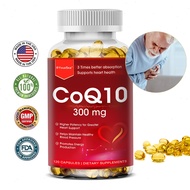 CoQ10 300mg Supplement Kesihatan Jantung Coenzyme Q10 Heart Health,Antioxidant Daily Energy|Ubiquino