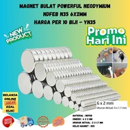 10 Pcs Powerful Neodymium Round Magnets NdFeB N35 6x2 mm Multipurpose
