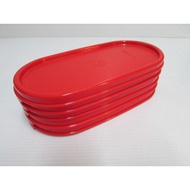 TUPPERWARE MODULAR MATES OVAL SEAL LID COVER-CHILI RED(16PCS)