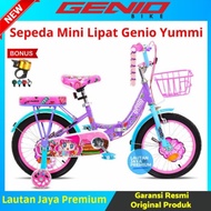 sepeda lipat anak perempuan 12 genio yummi