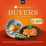Buyer's Favourite by Fassler Gourmet - Salmon Sashimi (400g) & Oyster Sashimi (1kg)