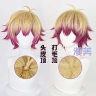 Jecarden  Anime BLUE LOCK Ness Alexis Cosplay Wig Short Brown Red Heat Resistant Fiber Hair