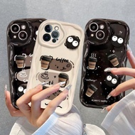 Cute Funny 3D Ball Coffee rabbit Phone Case For Samsung Galaxy S23 Ultra S21 Plus S23FE S21FE S20FE 