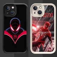 R73 Spiderman Casing for iPhone 13 7 14 8 Plus Pro Max Black and White