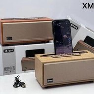跨境XM-505無線藍牙音箱桌面木質復古收音機迷你便攜式小音響插卡