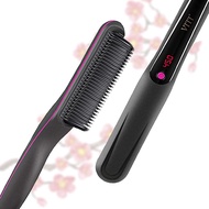 [Hot On Sale] Hair Straightener Brush Iron Professional Hair Tools Straightening Comb LCD Hair Comb Wet And Dry Hair Straightener &amp; Curler