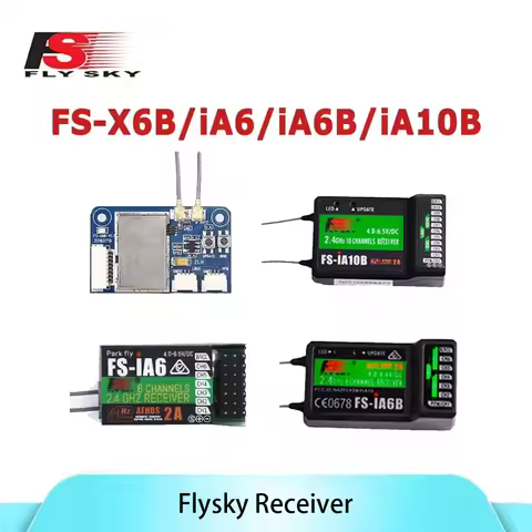 FlySky FS-iA6/6B/10B/X6B Receivers - Compatible with FS-i6/i6X/i10/TH9A Transmitters | RC Control fo