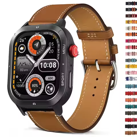 20mm 22mm Leather Band Loop For HAYLOU IRON NEO/Solar 5/Neo Soft Bracelet For Haylou Watch 4 4S R8 S