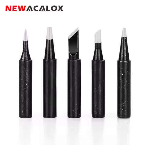 NEWACALOX 5Pcs 900M-T Soldering Iron Tips Lead-free Welding Tip I/2.4D/K/4C/B for YiHua 936 937 907 