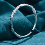 bracelet 2022S999纯银手镯年轻款推拉款银手镯女女友情人节礼物手环 现货 热卖Ready Stock