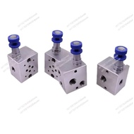 Hydraulic integrated oil circuit block, cartridge valve block 02-1W + RV 03-1W + RV hydraulic soleno