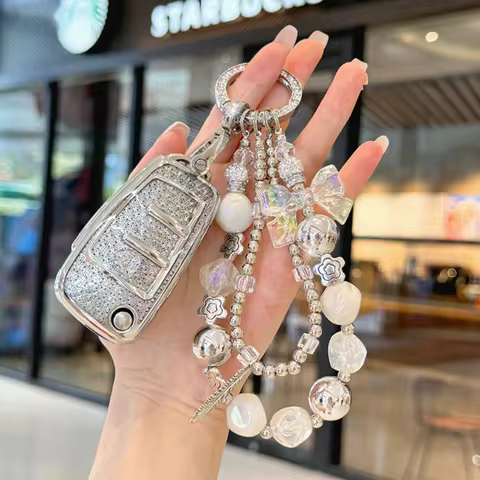 White Diamond TPU For Audi A4 B7 A6 C5 C6 A1 A3 8P TT Q3 Q2 Q7 TTS R8 S3 S6 RS3 RS6 Remote Flip Car 