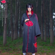 Naruto Costume Akatsuki Cloak For Kids/Adult Sasuke Uchiha Cape Halloween Cosplay Costume Set