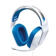 Logitech羅技 G335 輕盈電競耳機麥克風(白)&耳機架組合