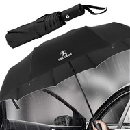 Men Women Umbrella Fully Automatic Reverse Folding Umbrella Windproof For Peugeot 206 208 306 307 30