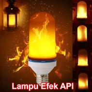 Lampu LED Efek API Menyala 7 watt Led Flame Effect Bulb Bohlam Efek Api Berasa Penerangan Api Baseca