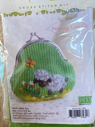 PINN : ชุดคิทกระเป๋าปิ๊กแป๊ก Needle Felting Kits กระเป๋า Happy Day วัสดุครบถ้วนพร้อมวิธีทำ (ไม่รวมเข็มและฐานรอง) ขนาดประมาณ 11.5x11.5 cm