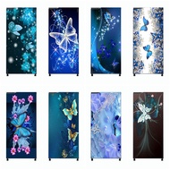 1-Door Refrigerator Sticker with 4 Patterns Door Sticker Wallpaper