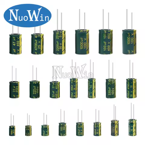 6.3V 10V 16V 25V 35V 50V 63V 100V 160V 400V 450V High Frequency Low ESR Aluminum Capacitor 100UF 220