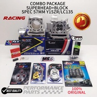 COMBO PACKAGE (SPEC 57MM) SUPERHEAD+BLOCK SET Y15ZR/LC135  (KOMBO SPEC 57MM)