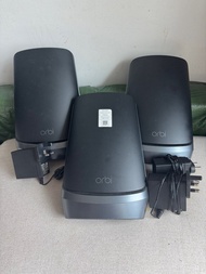 Netgear Orbi RBRE960 Quad Band WiFi 6E (Router + 2 Satellites)