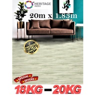 Tikar Getah 20m x 1.83m (6 kaki) Tebal 0.4mm PVC Vinyl Carpet Flooring Rug Mat Canopy Karpet Velvet Toto Khemah Kanopi