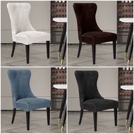 Universal Velvet Chair Covers White Chair Slipcover Morden Style Dining Stretch Dining Seat Cover for Hotle Home Living Room