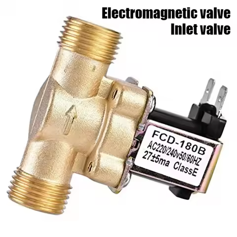 Electric Solenoid Valve N/C AC220V DC12V DV24V G3/4'' G1/2'' Brass Water Air Inlet Flow Switch for S