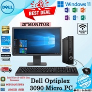 Dell Optiplex 3090 Micro Pc  Intel Core i5-10th Gen Processor  8GB DDR4 Ram  256GB SSD  built in Wif