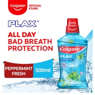 Colgate Plax Antibacterial Mouthwash Peppermint No-Alcohol Long-Lasting Freshness 500ml